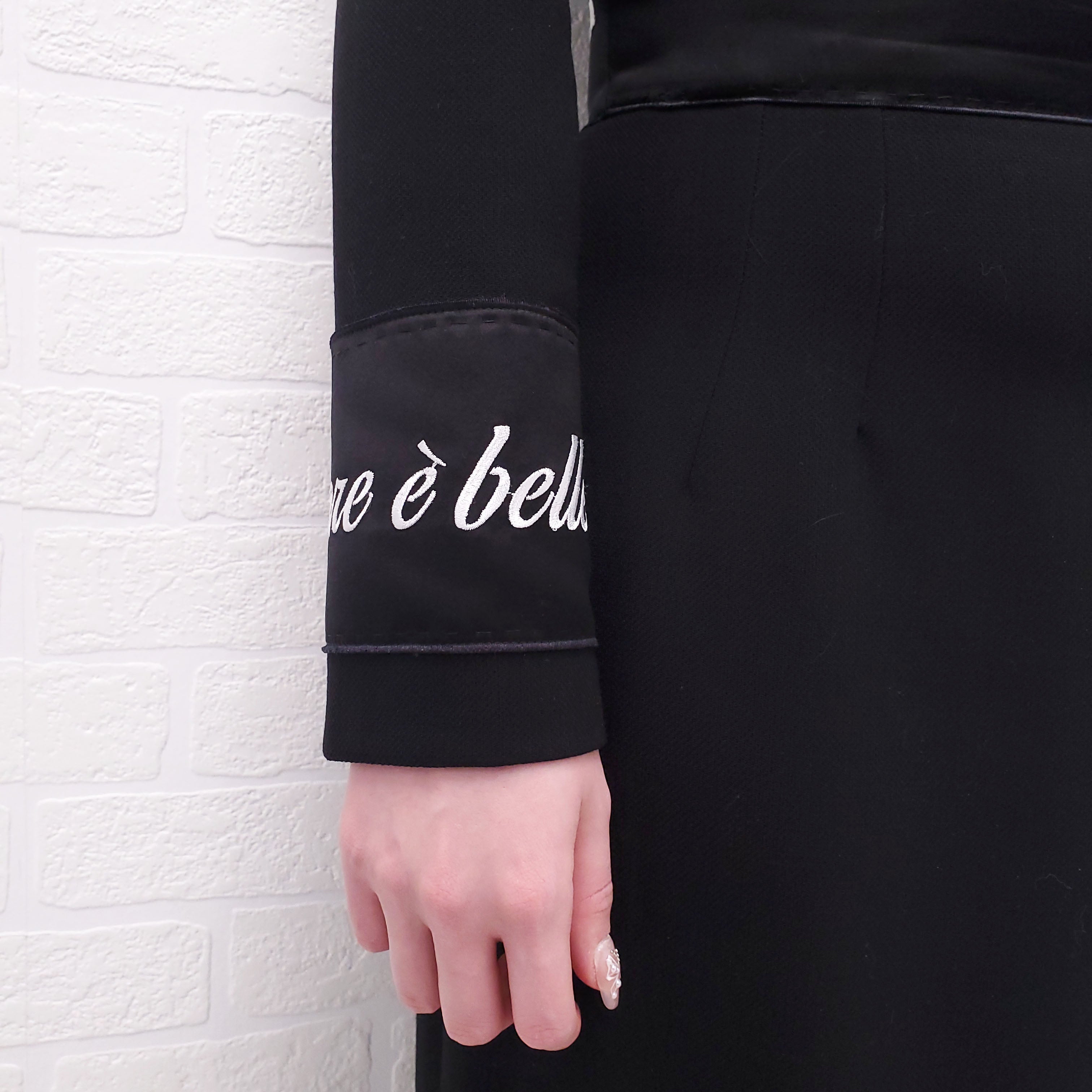 DOLCE & GABBANA BLACK 'FASHION DEVOTION' DRESS - SIZE 46