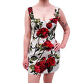 DOLCE & GABBANA FLORAL 3D CRYSTAL EMBROIDERED DRESS - SIZE 40