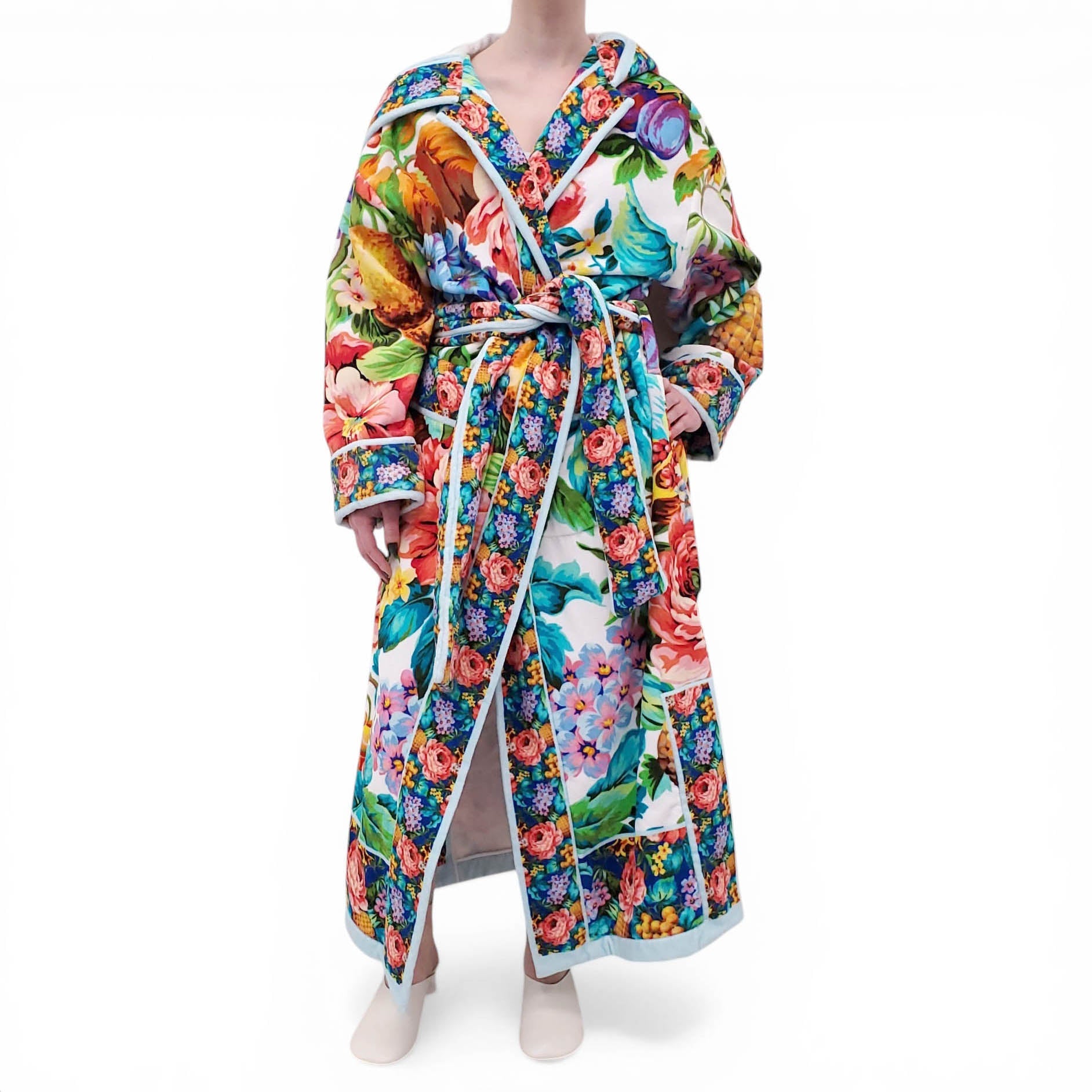 DOLCE & GABBANA FLORAL ROBE - SIZE S