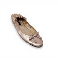 DOLCE & GABBANA GOLD METALLIC SNAKESKIN FLATS - SIZE 39.5