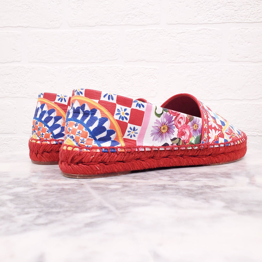 DOLCE & GABBANA PATTERNED ESPADRILLES - SIZE 35