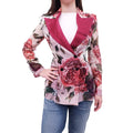 DOLCE & GABBANA SHEER SILK FLORAL PRINT ORGANZA BLAZER - SIZE 38