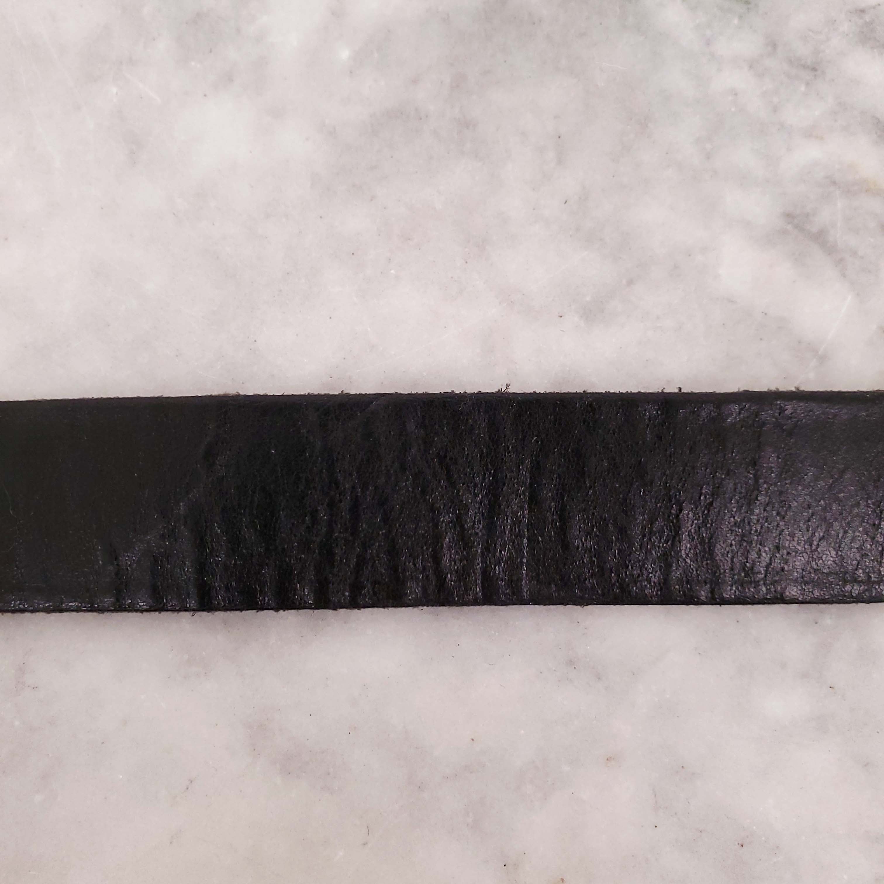 DOLCE & GABBANA 'J&ANS' BLACK LOGO BELT - SIZE 65