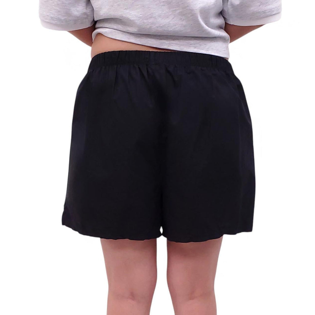 DONNI BLACK POPLIN BOXER SHORTS - SIZE XL