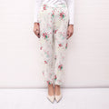 DRIES VAN NOTEN FLORAL CREAM PANTS - SIZE 40