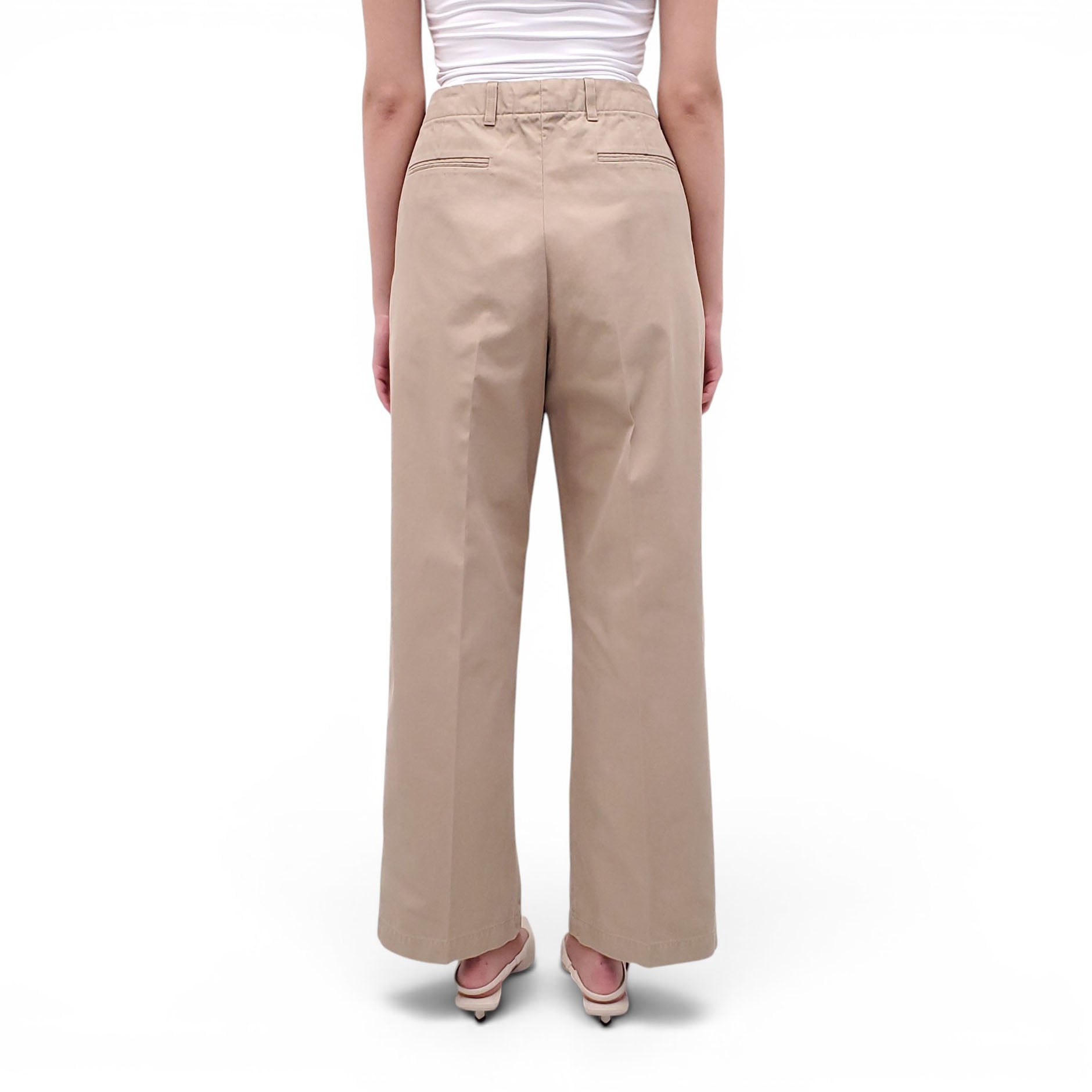 DRIES VAN NOTEN KHAKI TROUSERS - SIZE 44