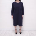 DRIES VAN NOTEN NAVY SWEATSHIRT DRESS - SIZE L