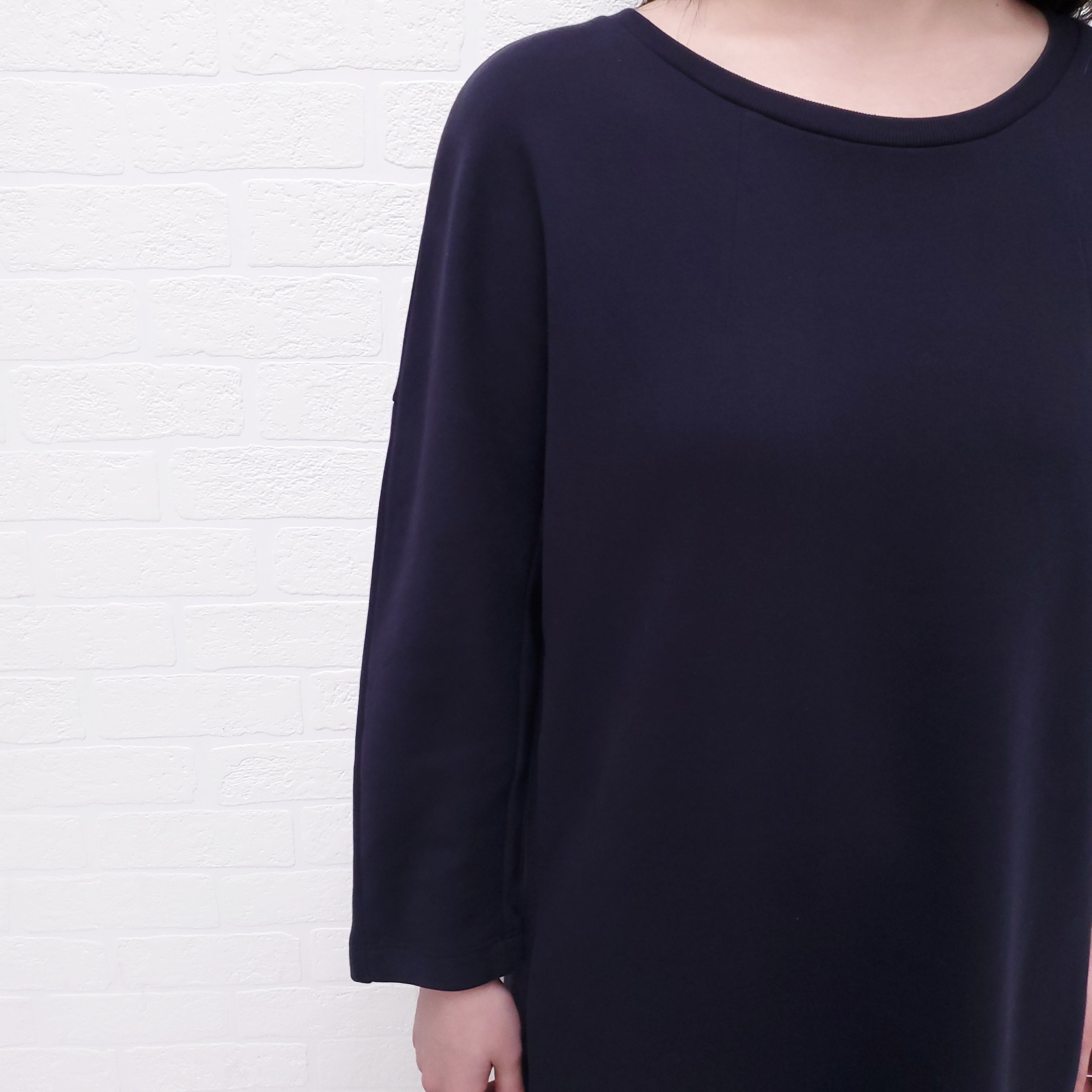 DRIES VAN NOTEN NAVY SWEATSHIRT DRESS - SIZE L
