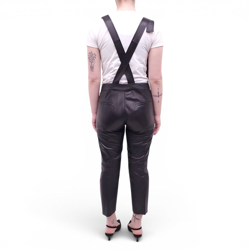 DROME BLACK LEATHER OVERALLS - SIZE S