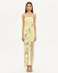 Orchid Embroidered Dress - Yellow