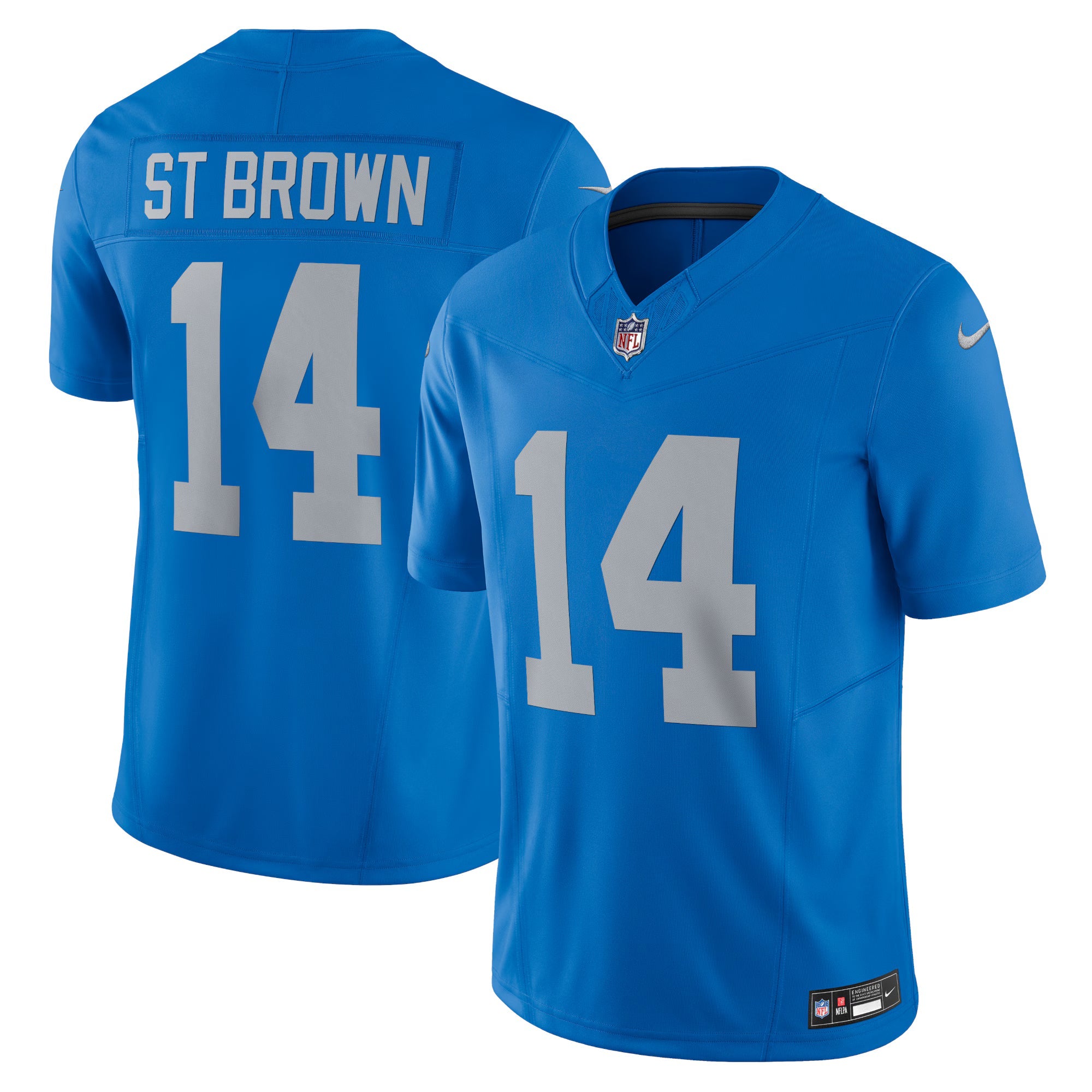Detroit Lions Amon-Ra St. Brown Blue Vapor F.U.S.E. Alternate Limited Jersey