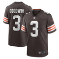Cleveland Browns Marquise Goodwin Brown Team Game Jersey
