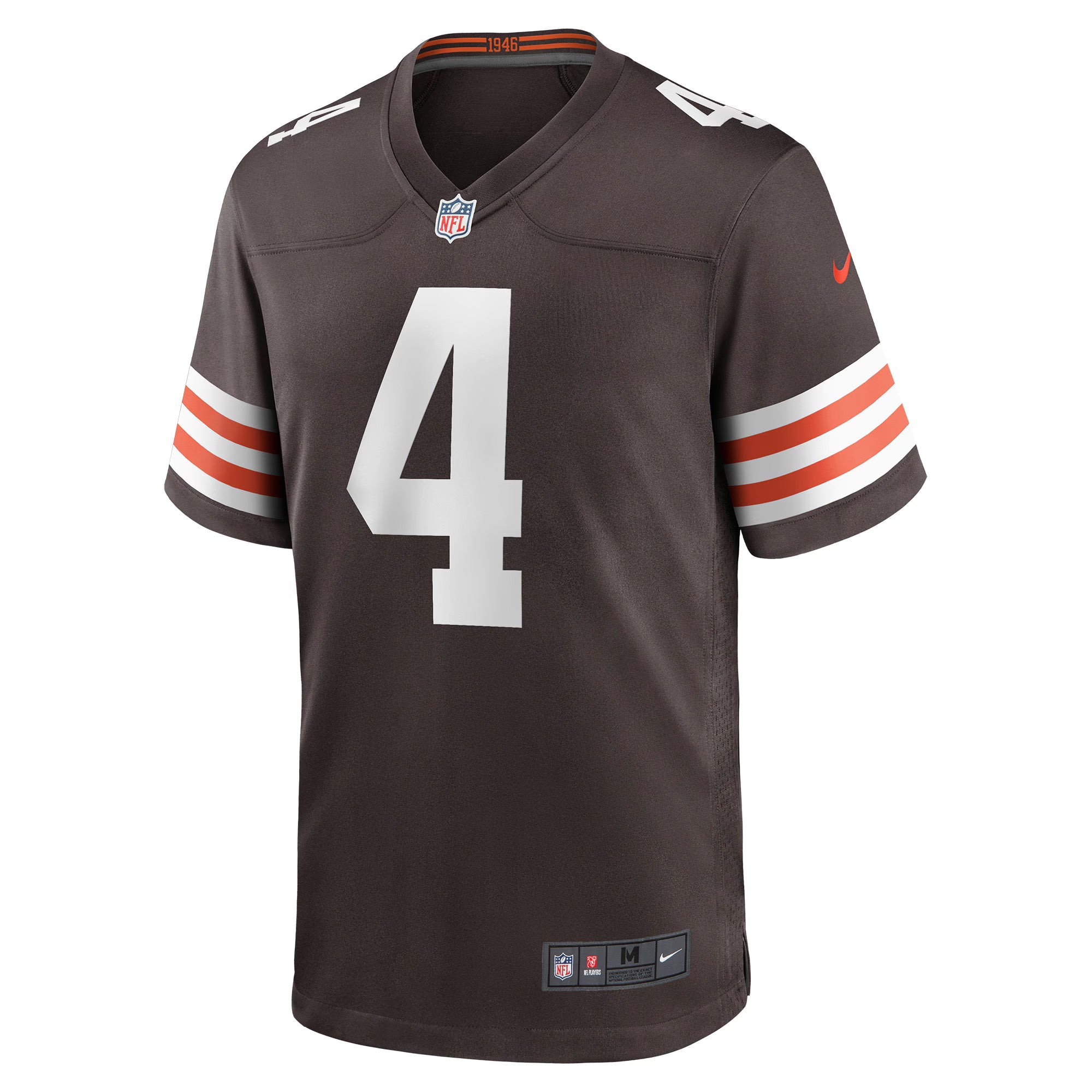 Cleveland Browns Deshaun Watson Brown Game Jersey
