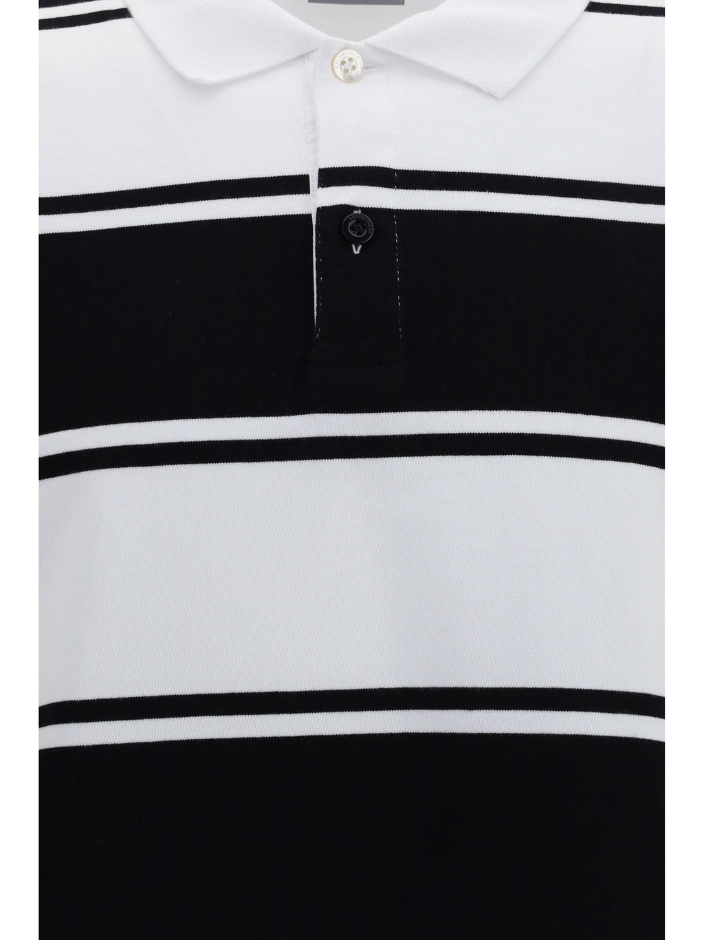 Balenciaga Men Striped Long-Sleeve Polo