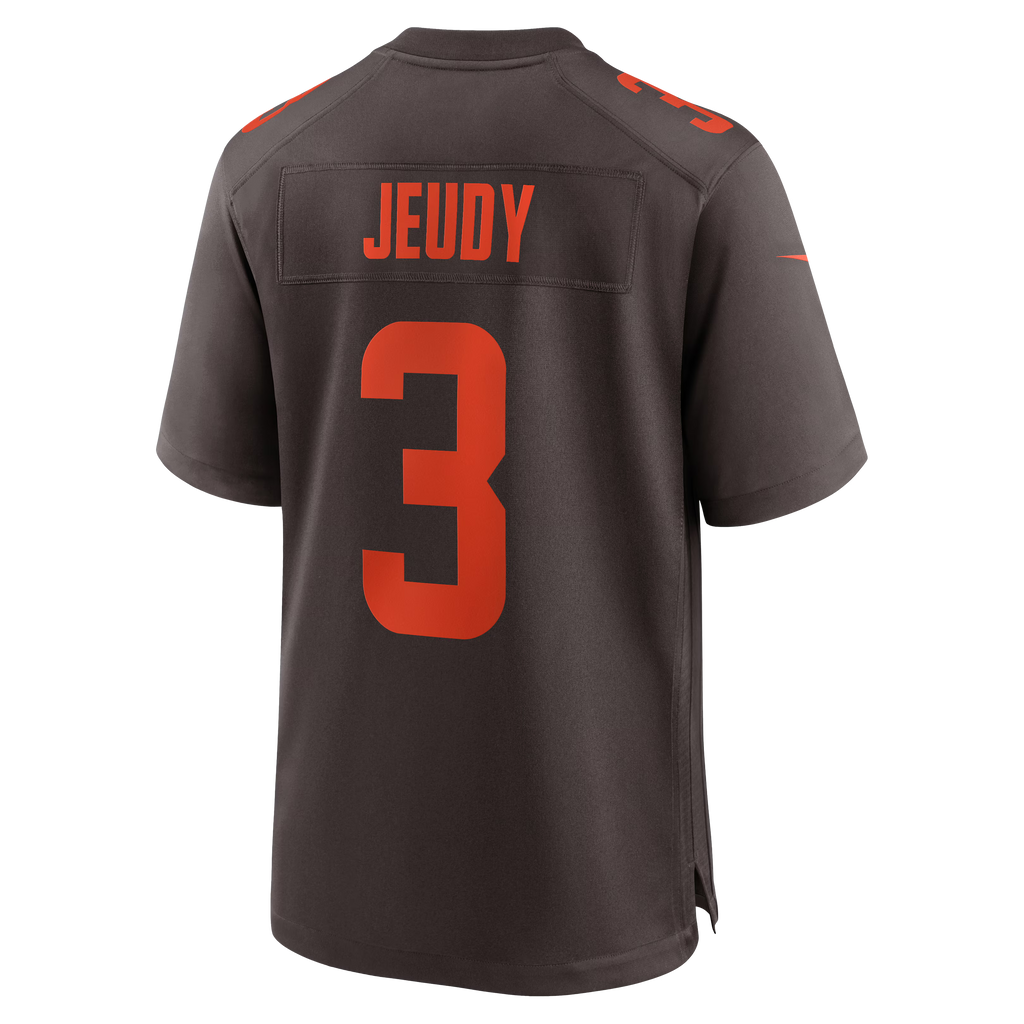 Cleveland Browns Jerry Jeudy Brown Alpha Dawg Game Jersey