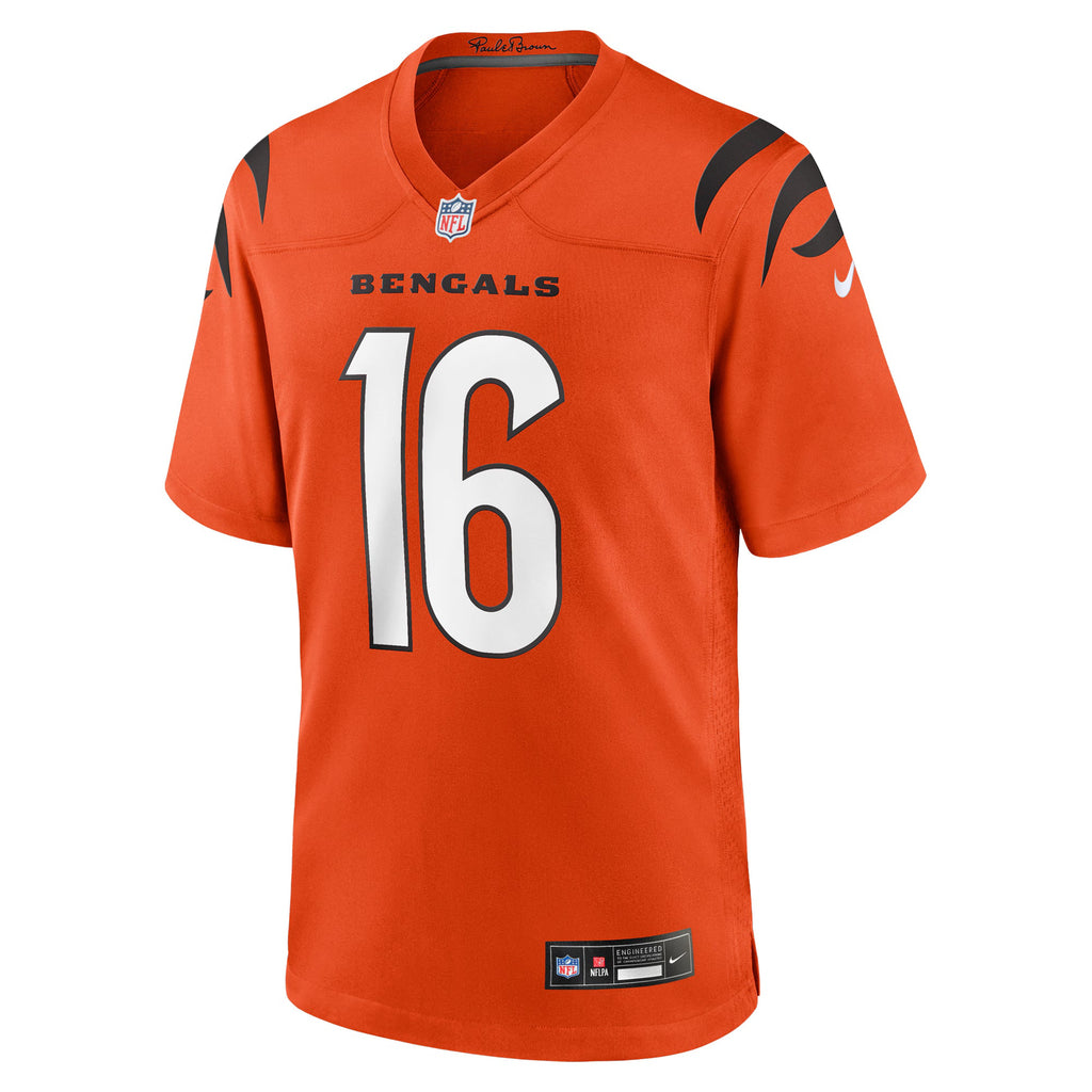 Cincinnati Bengals Joe Flacco Orange Alternate Game Jersey