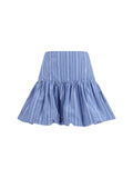Ganni Women Striped Mini Balloon Skirt