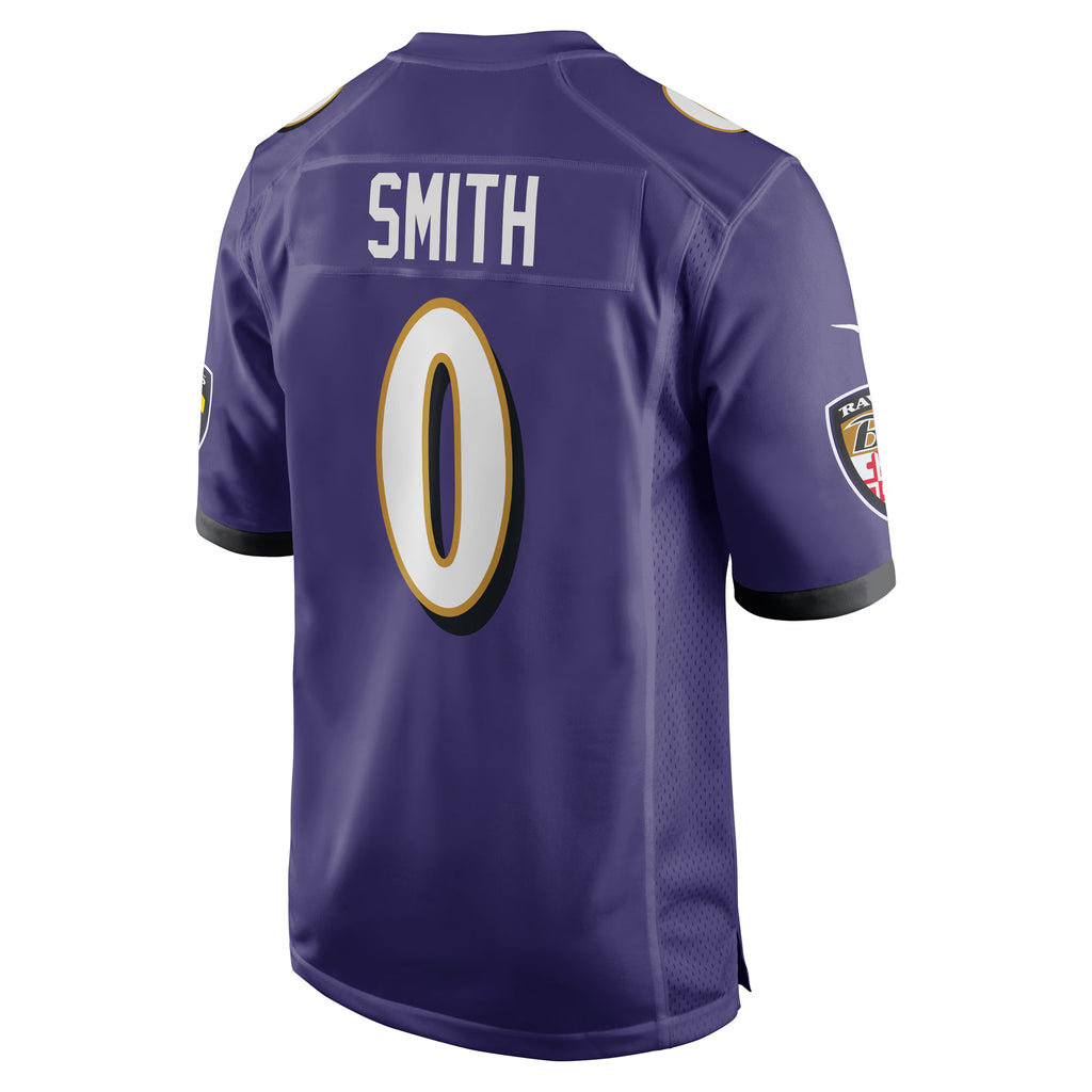 Baltimore Ravens Roquan Smith Purple Team Game Jersey