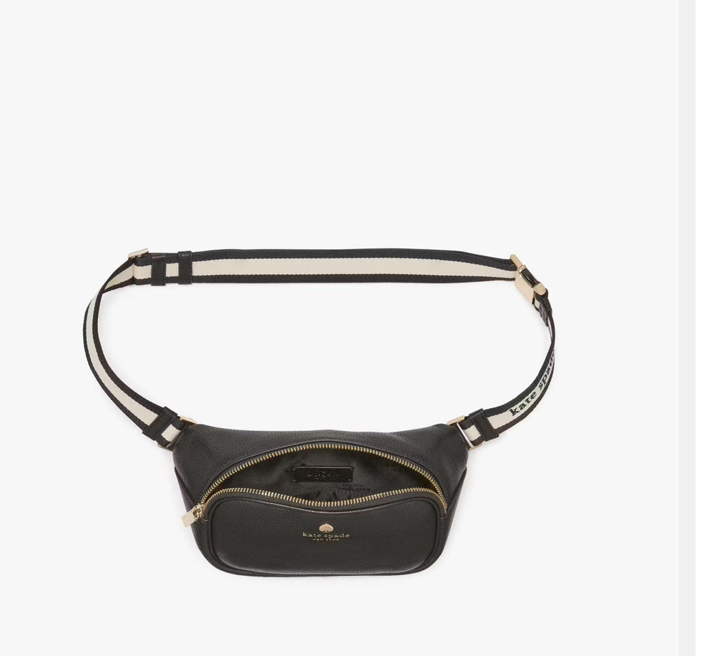NWT Kate Spade Emma Leather Belt Bag In Black