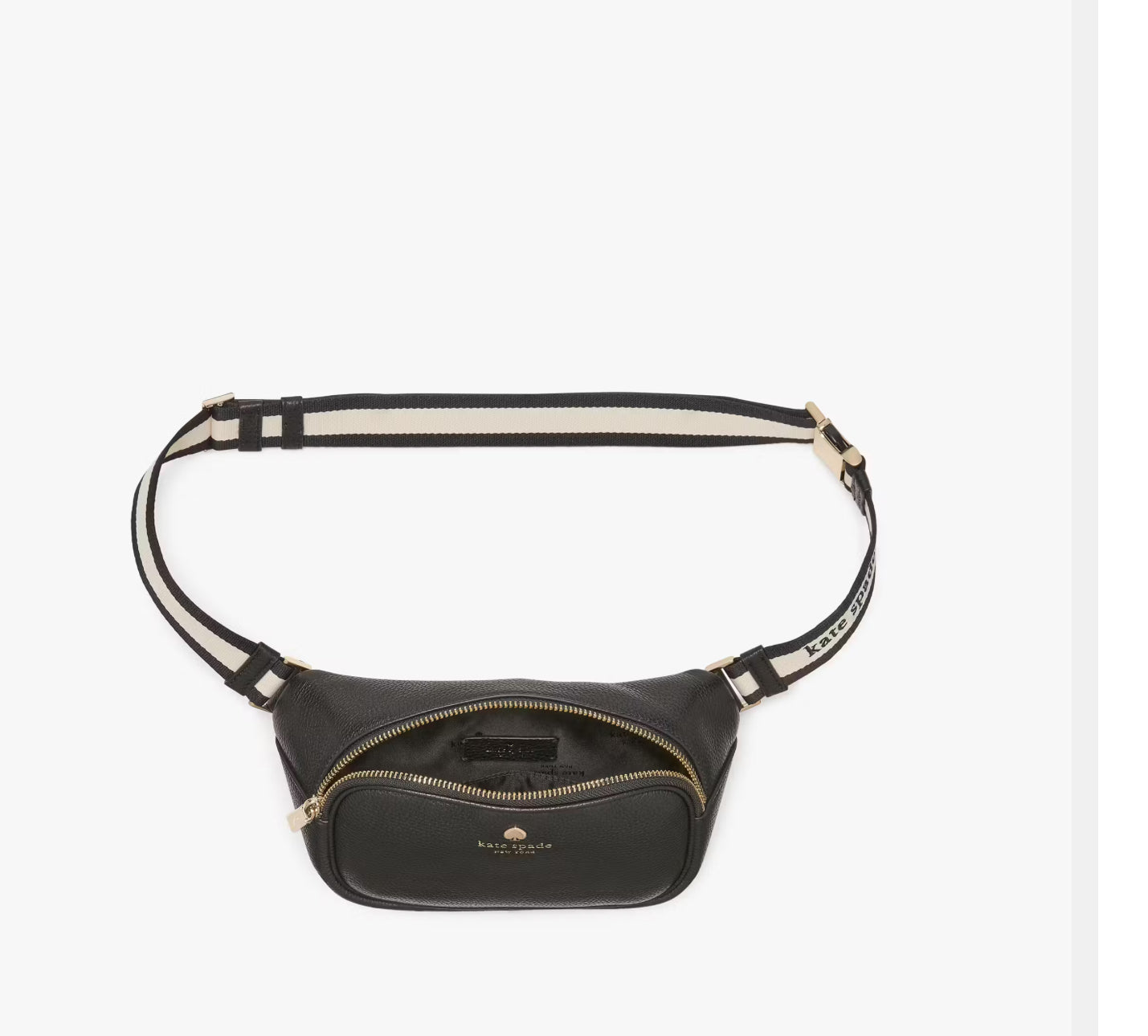 NWT Kate Spade Emma Leather Belt Bag In Black
