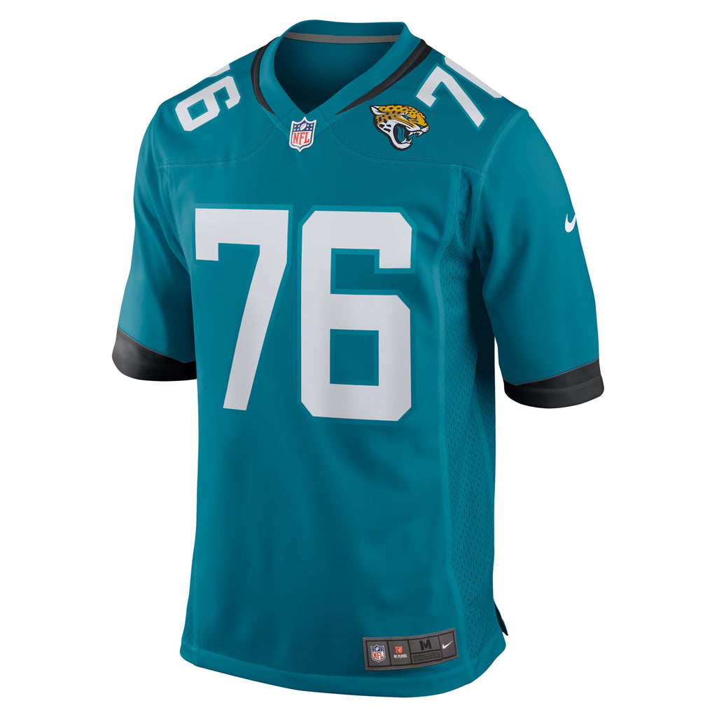 Jacksonville Jaguars Ezra Cleveland Teal Game Jersey