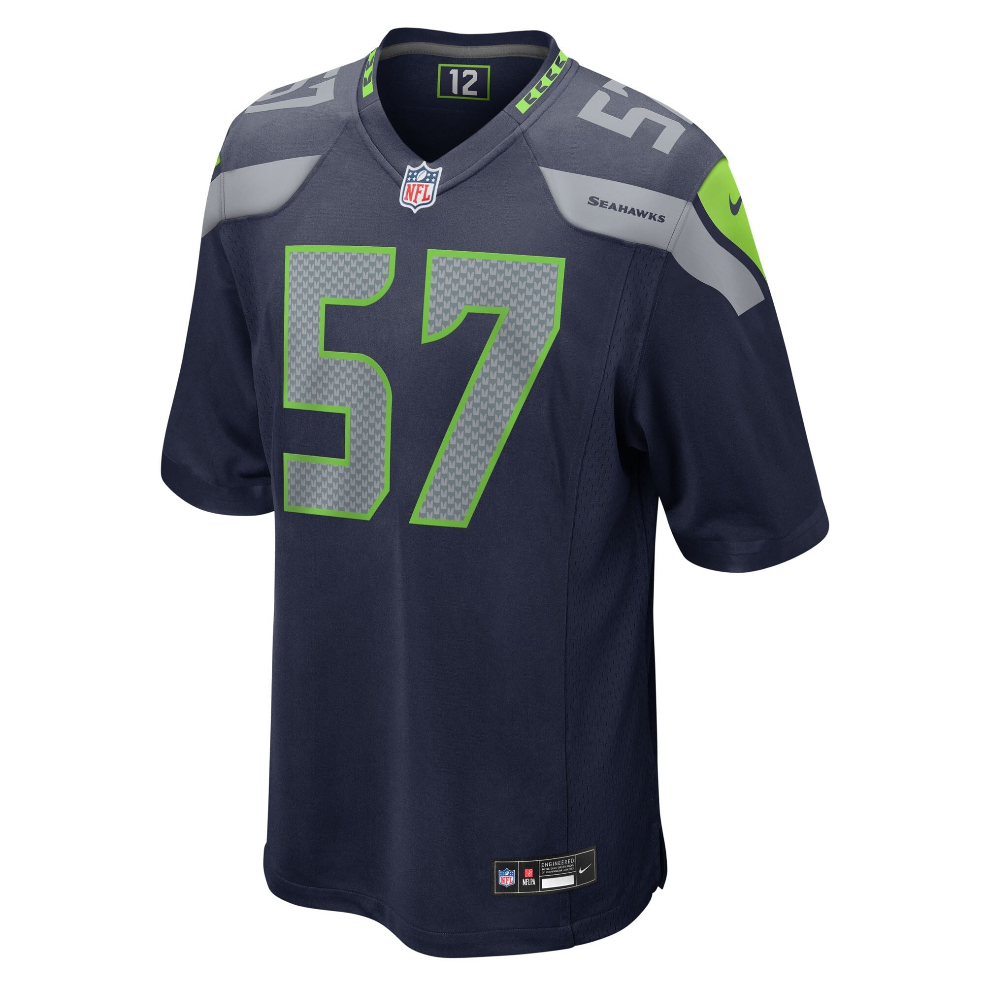 Seattle Seahawks Connor O'Toole College Navy Team Game Jersey