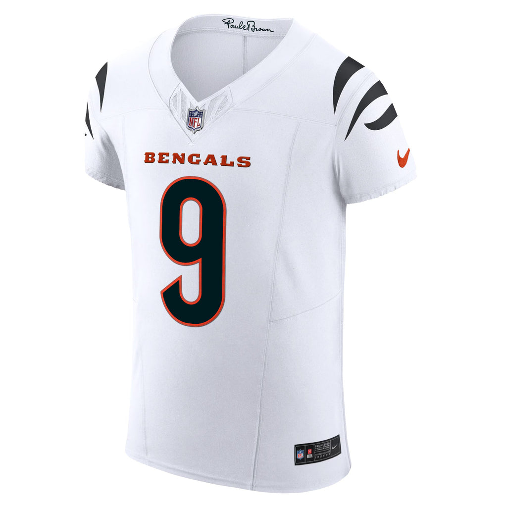 Cincinnati Bengals Joe Burrow White Vapor F.U.S.E. Elite Jersey