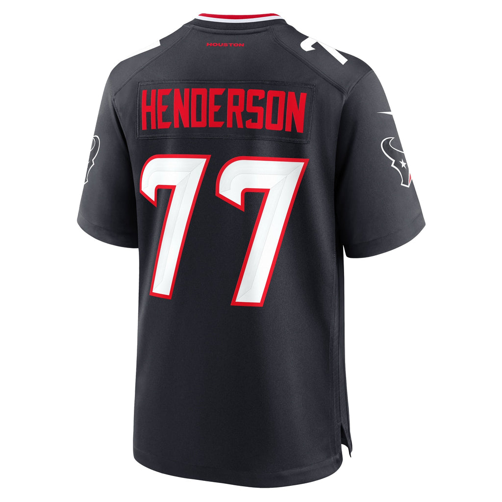 Houston Texans LaDarius Henderson Navy Game Jersey