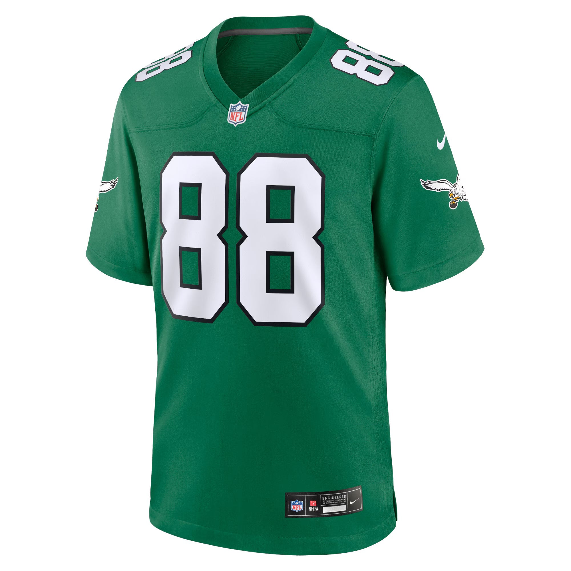 Philadelphia Eagles Dallas Goedert Kelly Green Alternate Game Player Jersey