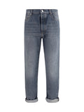 Brunello Cucinelli Men Straight-Leg Turn-Up Jeans