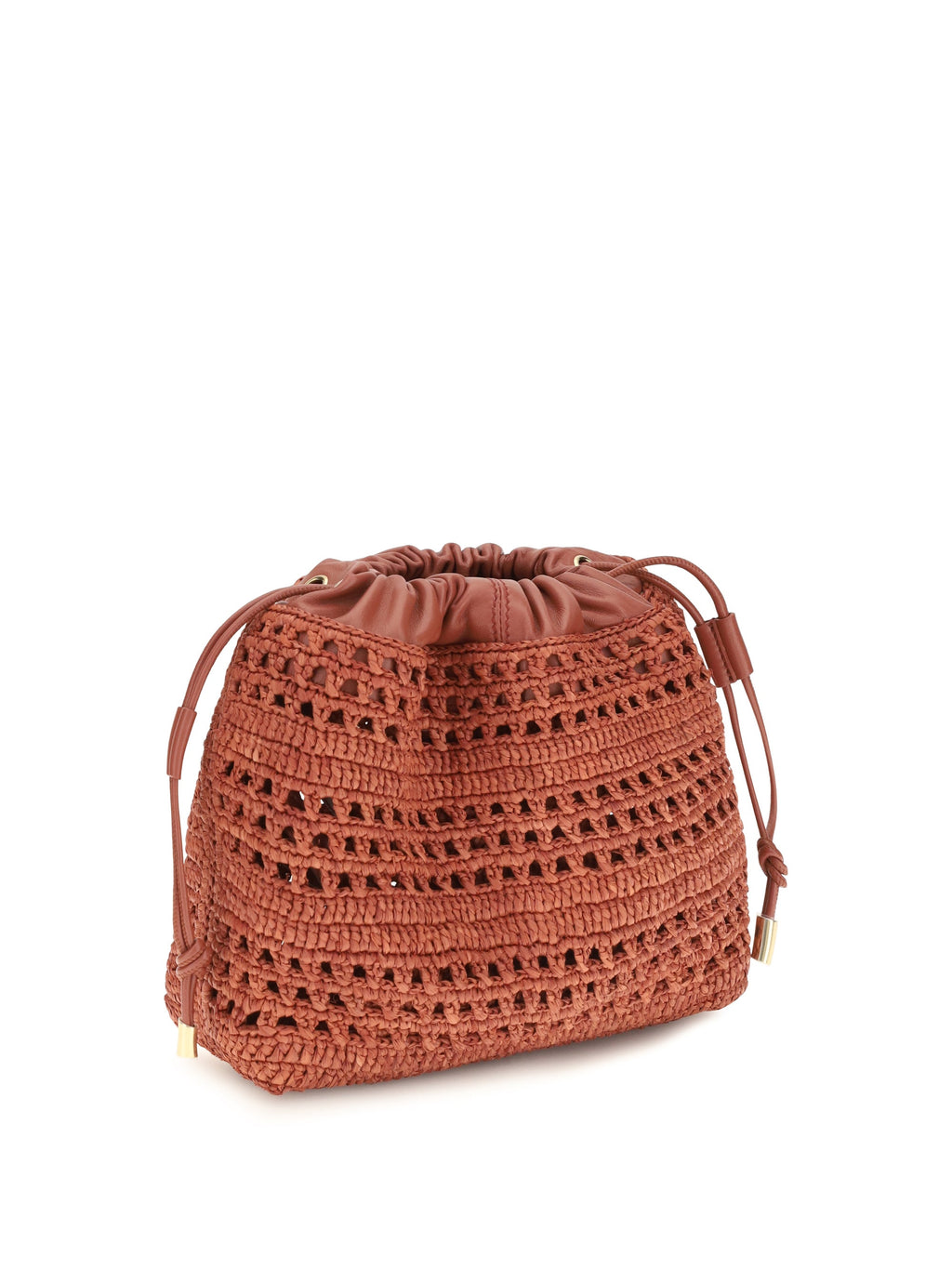 Chloé Women Raffia Drawstring Shoulder Bag