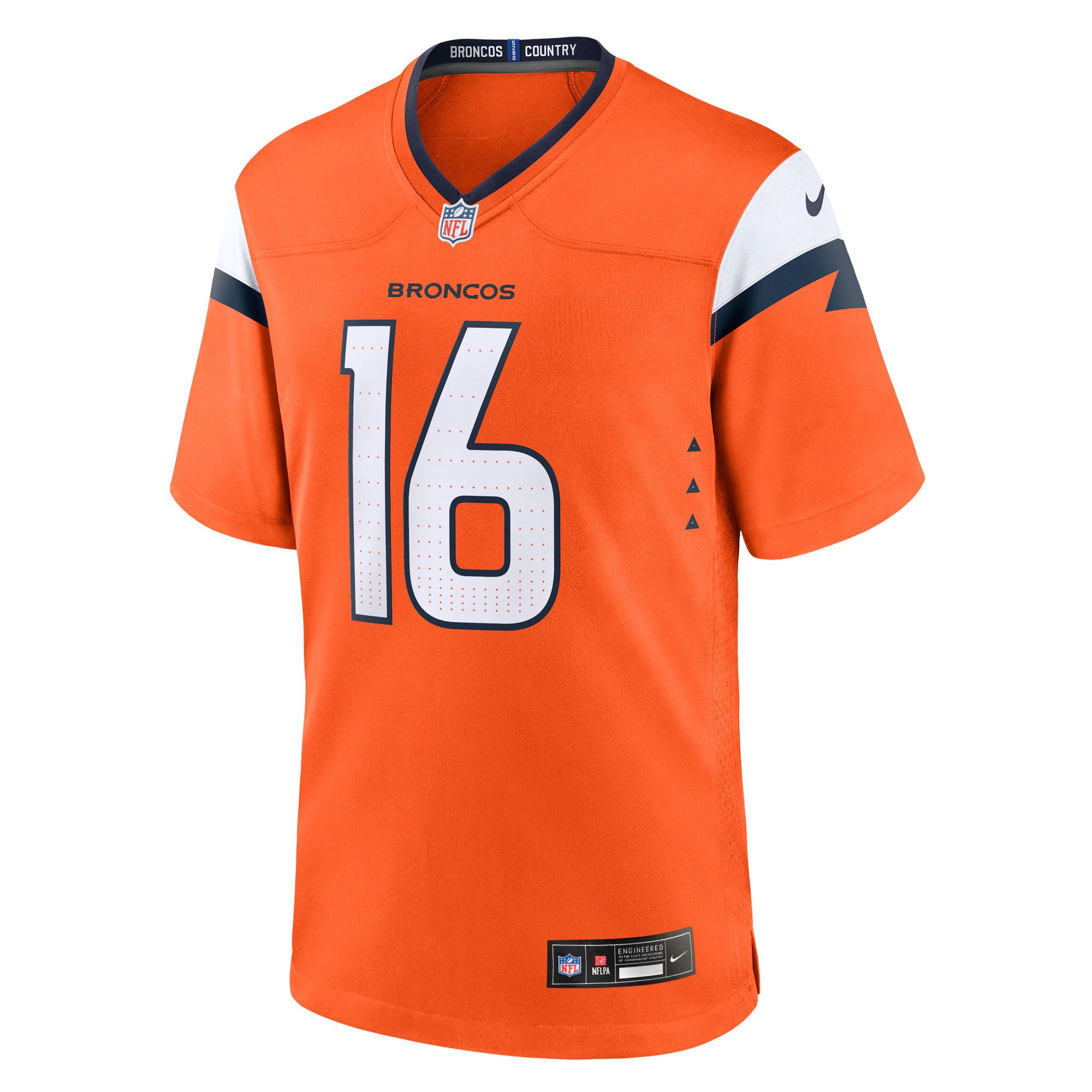 Denver Broncos Jeremy Crawshaw Orange Team Game Jersey