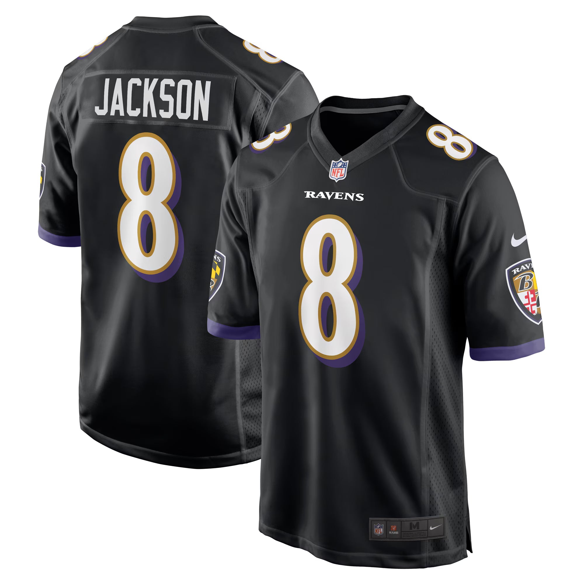 Baltimore Ravens Lamar Jackson Black Alternate Game Jersey