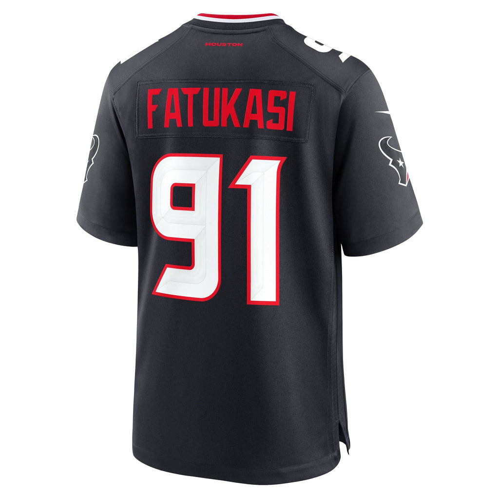 Houston Texans Folorunso Fatukasi Navy Team Game Jersey