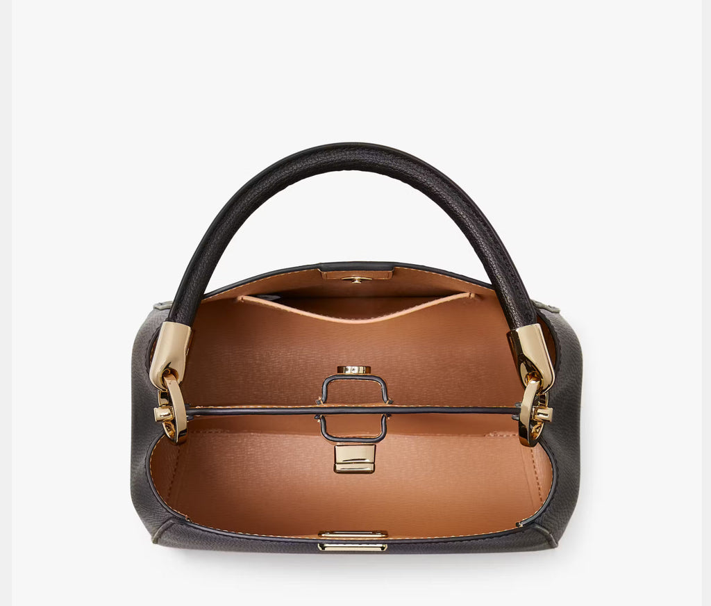 NWT Kate Spade Phoebe Small Top Handle Leather Bag In Black