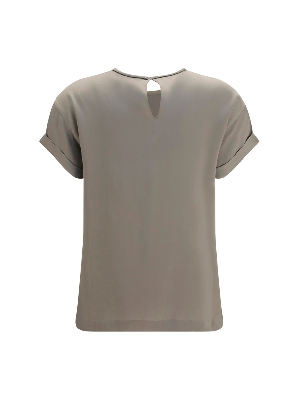 Brunello Cucinelli Women Silk Blouse With Monili Chain