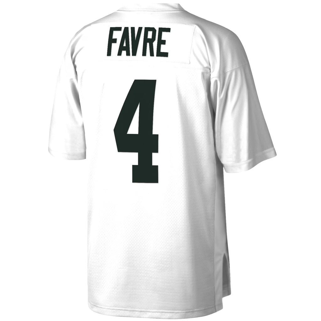 Green Bay Packers Brett Favre Mitchell & Ness White Legacy Replica Jersey