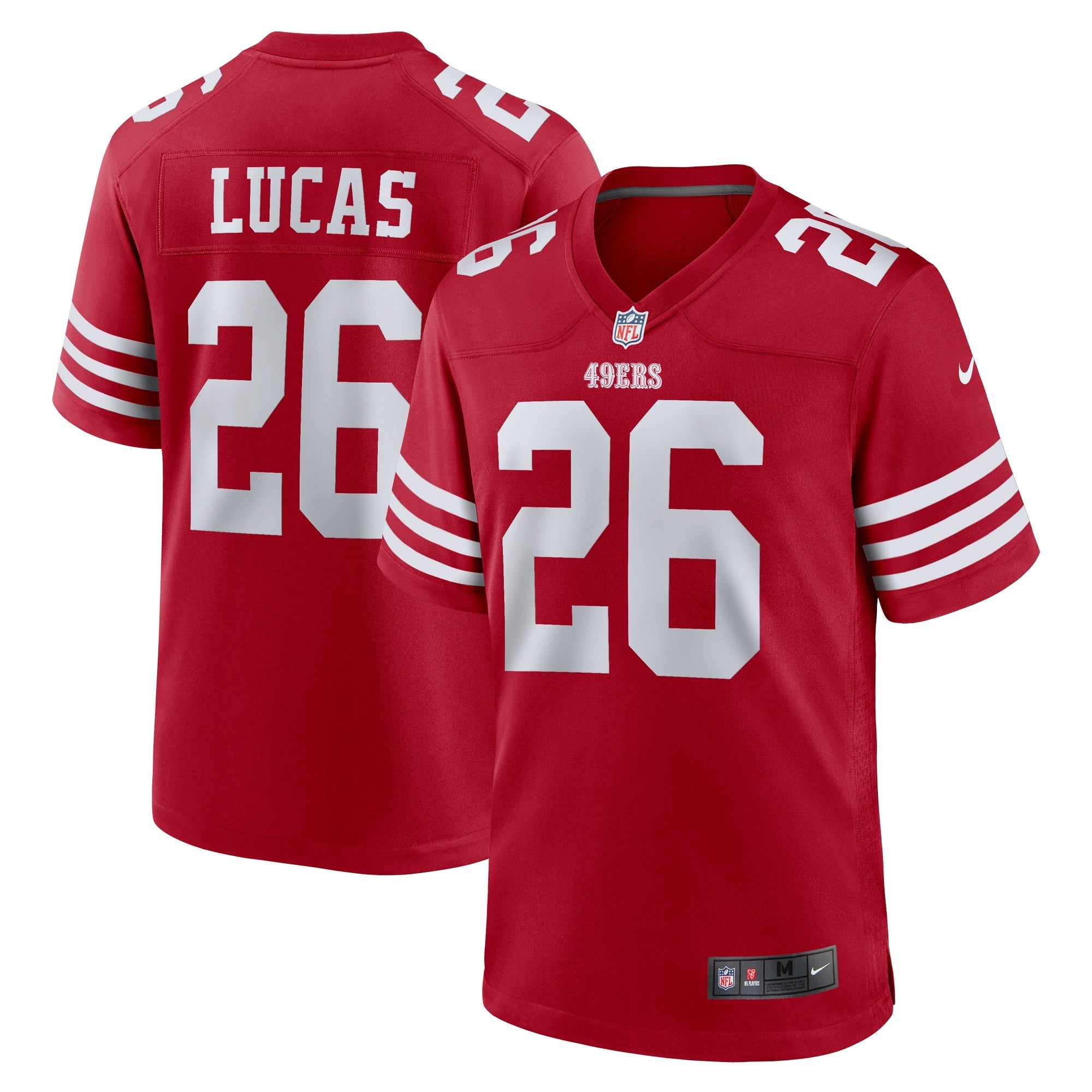 San Francisco 49ers Chase Lucas Scarlet Team Game Jersey