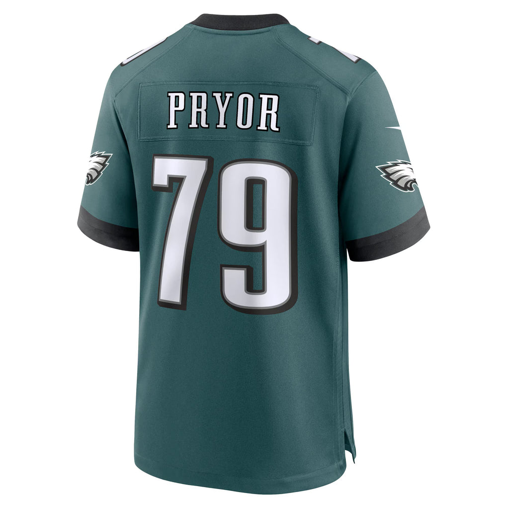 Philadelphia Eagles Matt Pryor Midnight Green Team Game Jersey