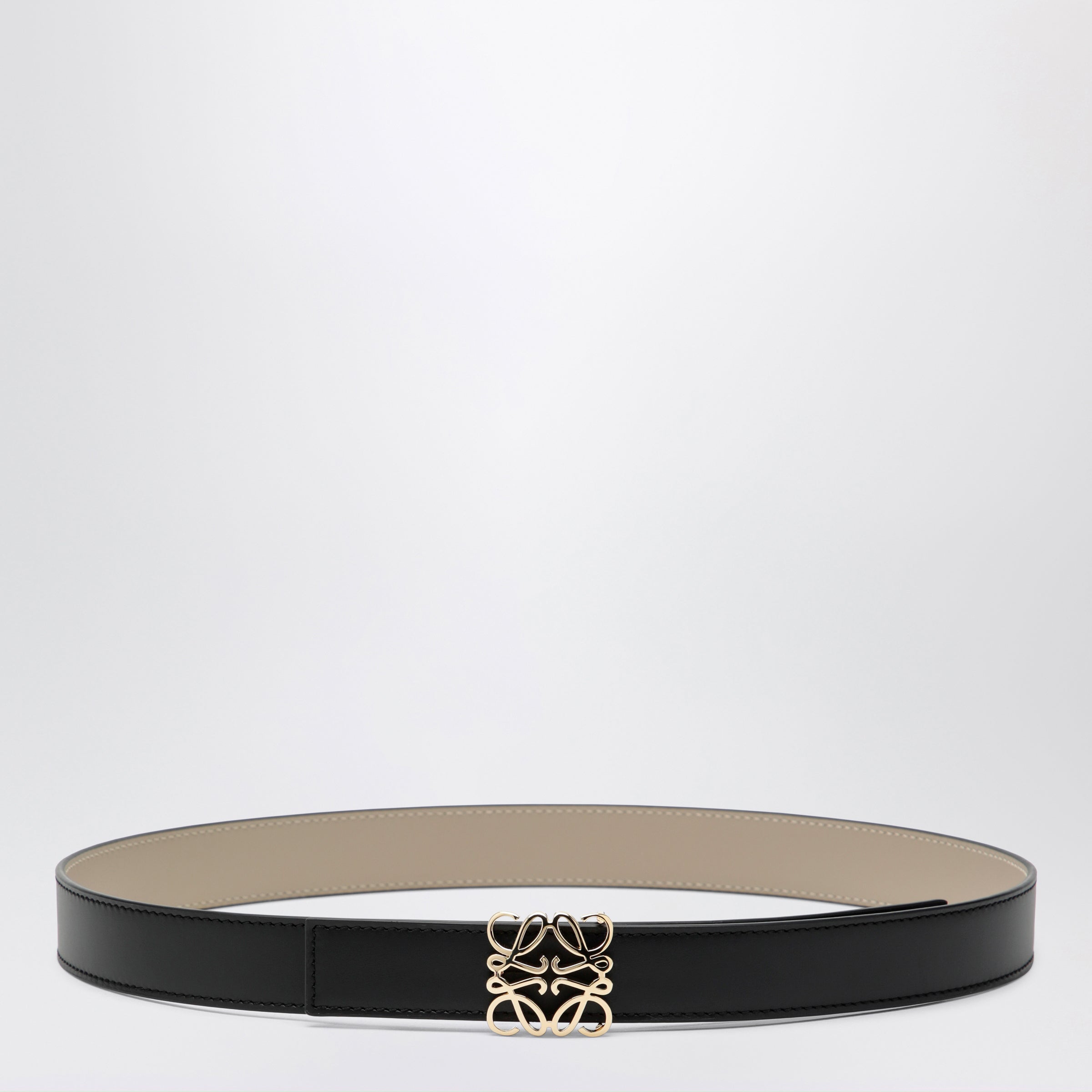 Loewe Black/Clay Reversible Anagram Belt Women