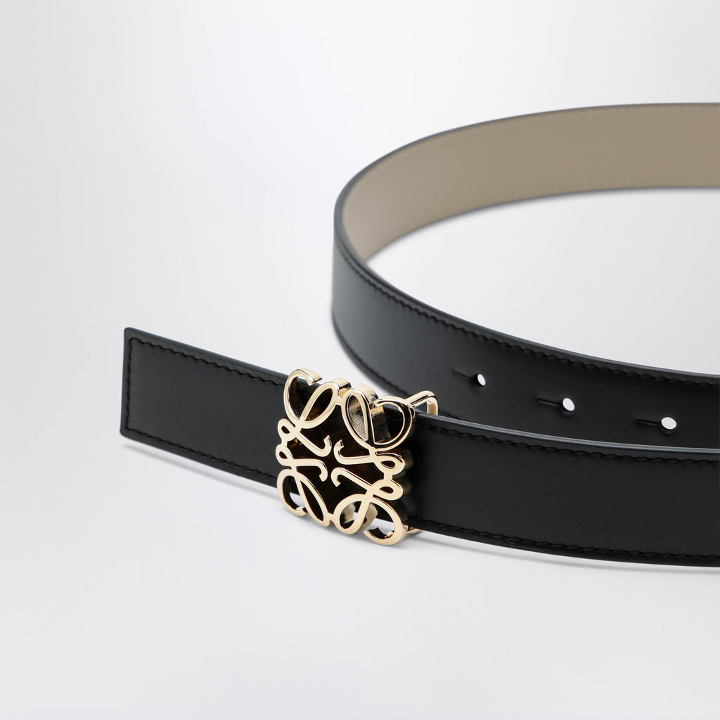 Loewe Black/Clay Reversible Anagram Belt Women