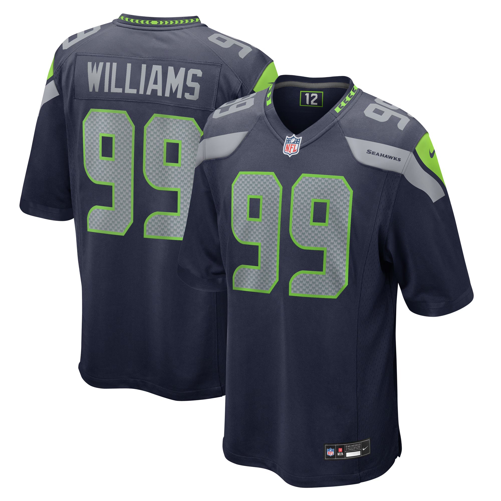 Seattle Seahawks Leonard Williams College Navy Game Jersey