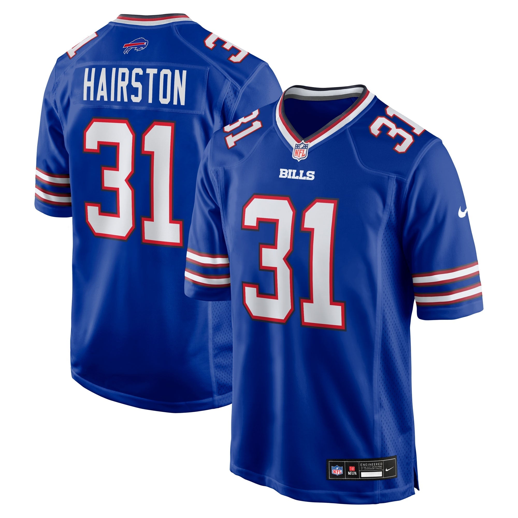 Buffalo Bills Maxwell Hairston Royal 2025 NFL Draft First Round Pick Game Jersey