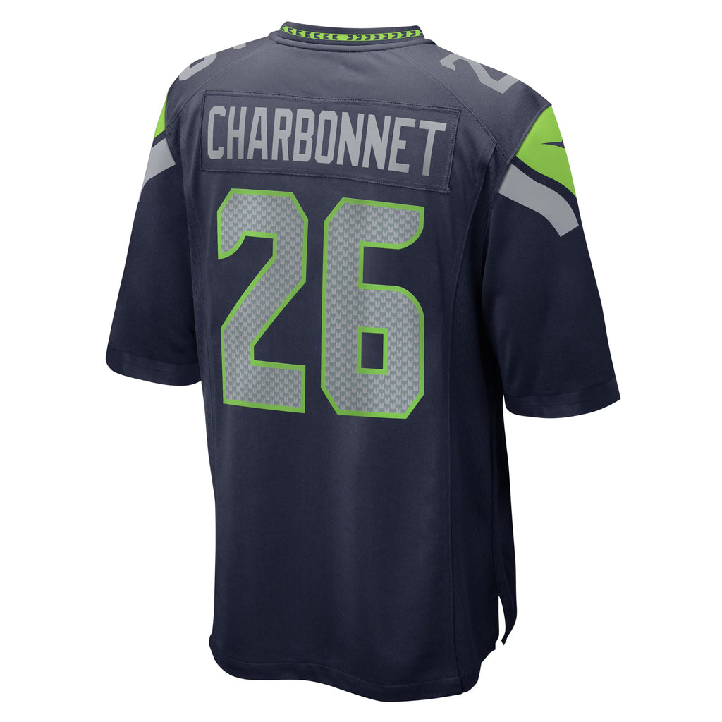 Seattle Seahawks Zach Charbonnet College Navy Game Jersey