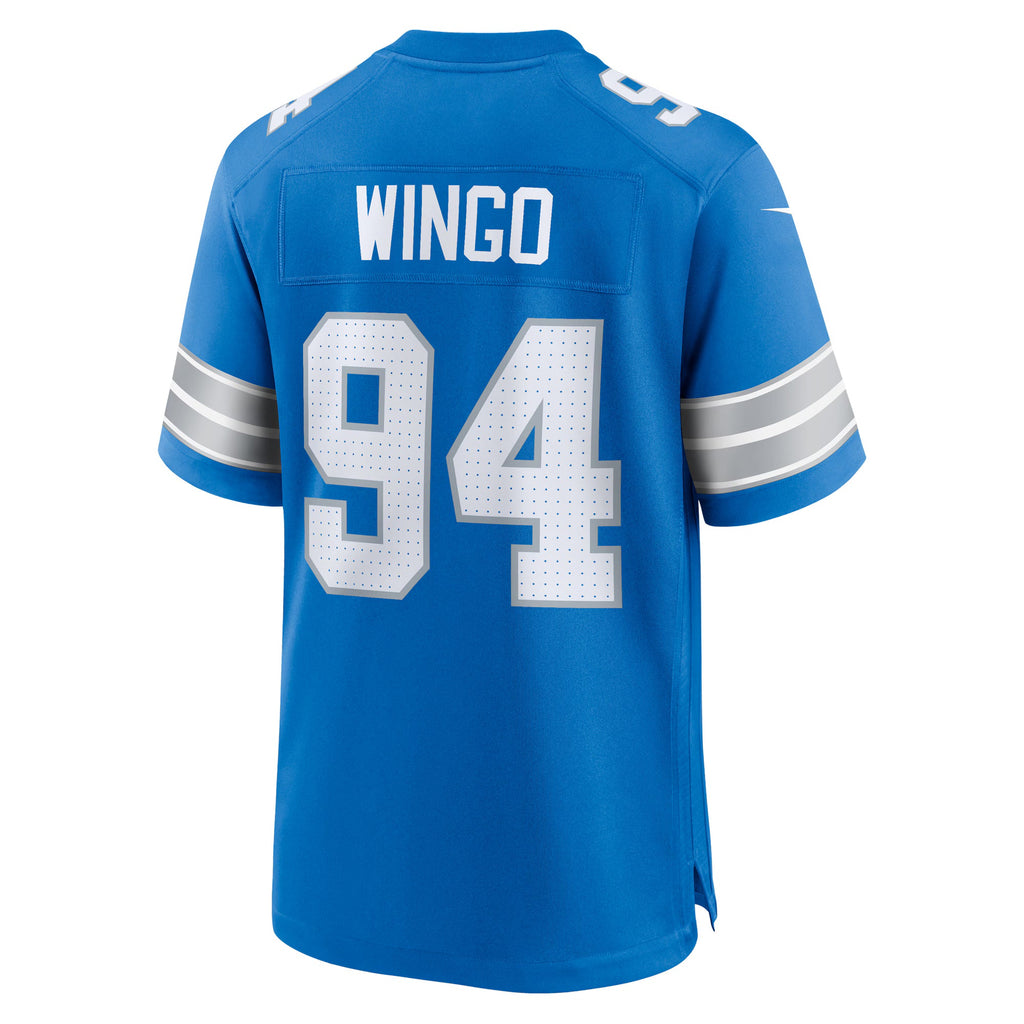 Detroit Lions Mekhi Wingo Blue Team Game Jersey