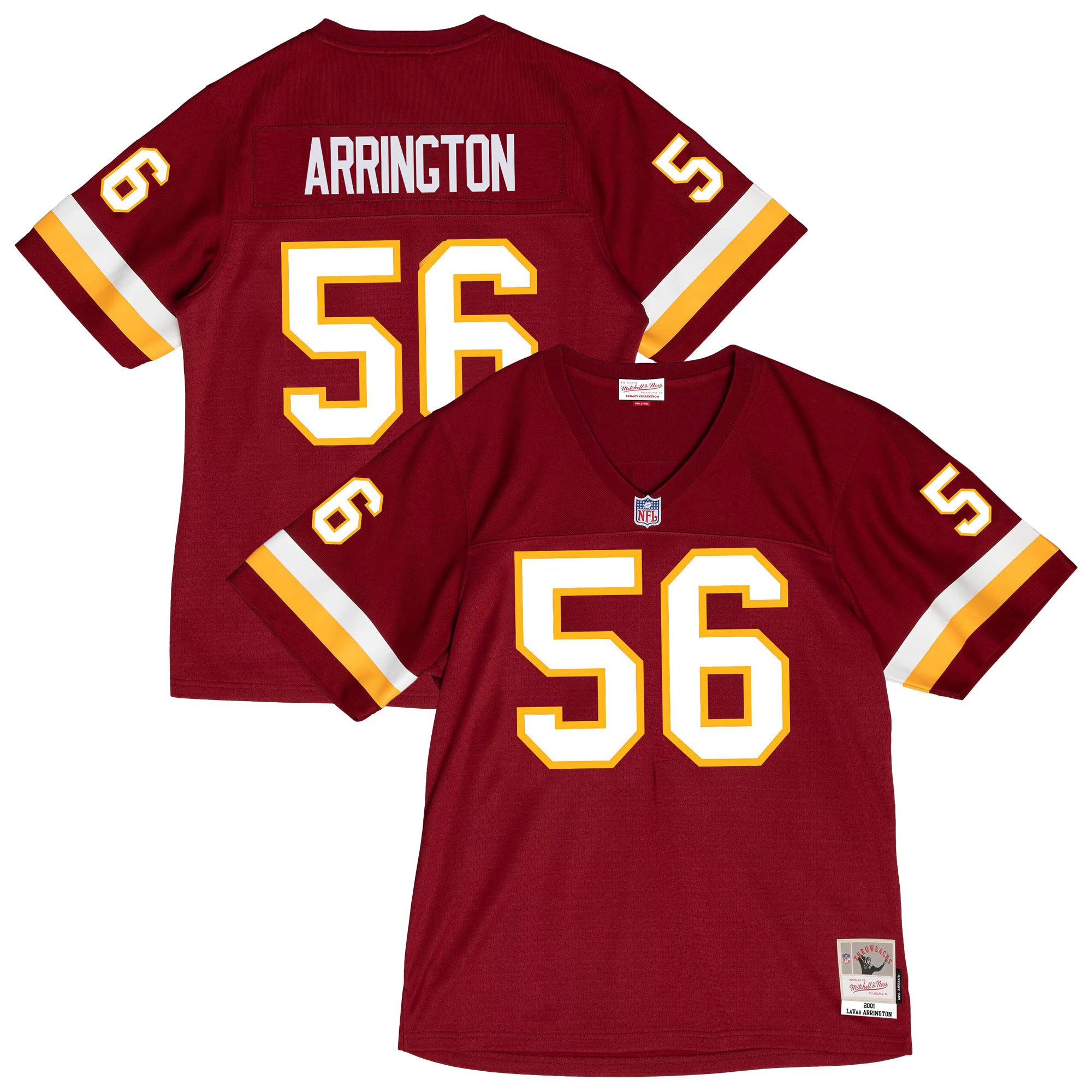 Washington Commanders LaVar Arrington Mitchell & Ness Burgundy 2001 Legacy Throwback Replica Jersey