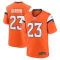 Denver Broncos Jahdae Barron Orange 2025 NFL Draft First Round Pick Game Jersey