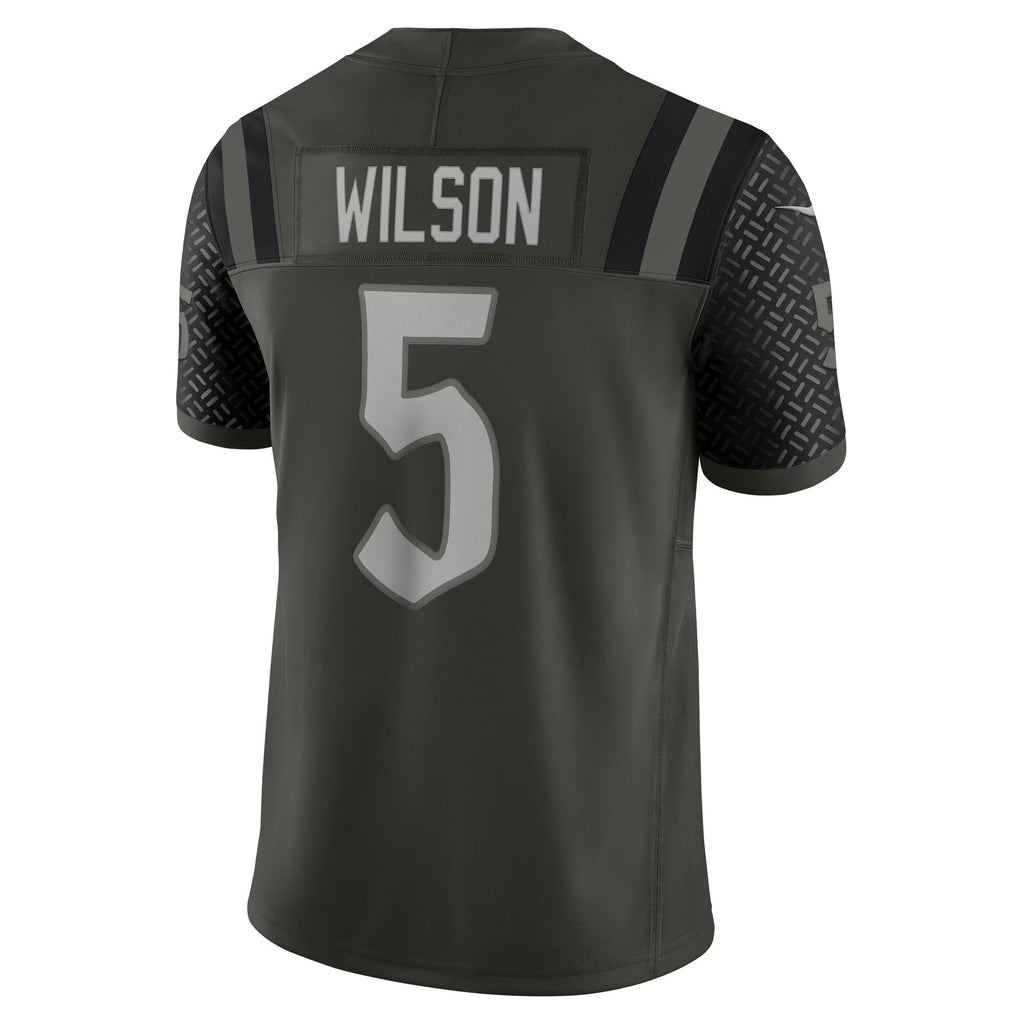 New York Jets Garrett Wilson Gotham Green 2025 Rivalries Collection Limited Jersey