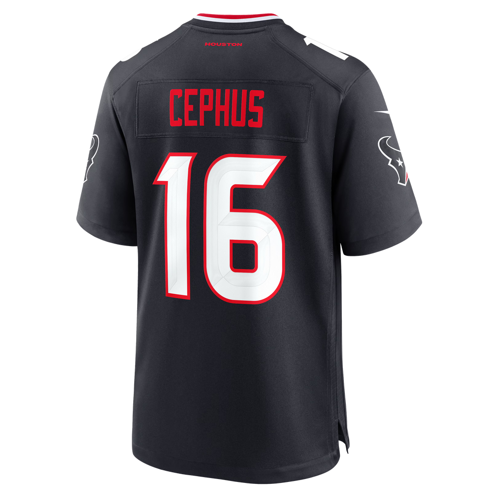 Houston Texans Quintez Cephus Navy Team Game Jersey