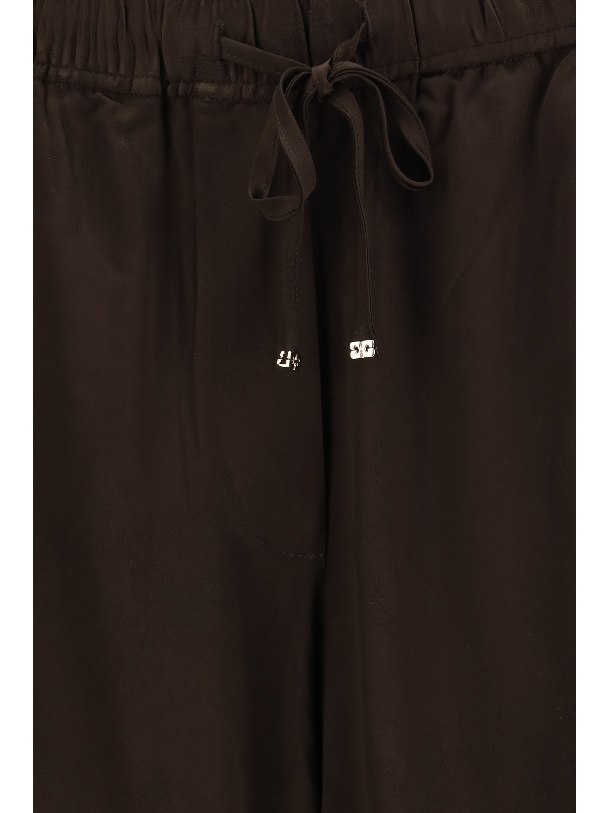Ganni Women Satin Drawstring Pants